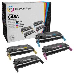 LD Remanufactured Toners for HP 645A Cartridges (Bk, C, M, Y)