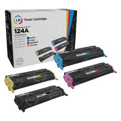 LD Remanufactured Toners for HP 124A Cartridges (Bk, C, M, Y)
