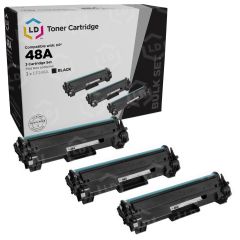 LD Compatible Black Toner 3-Pack for HP 48A (HP CF248A)