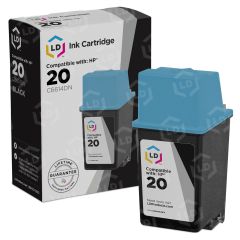 LD Remanufactured Black Ink Cartridge for HP 20 (C6614DN)