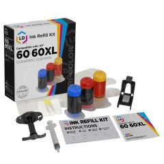 LD Refill Kit for HP 60 and 60XL Color Ink