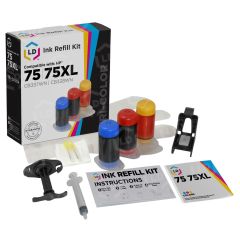 LD Refill Kit for HP 75 and 75XL Color Ink