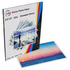 LD Premium Glossy Photo Paper - 8.5in x 11in - 20 pack - Resin Coated