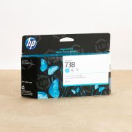 OEM HP 738 Cyan DesignJet Ink Cartridge, 498N5A