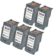 Inkjet Supplies for Canon Printers - Remanufactured Bulk Set of 5 Ink Cartridges 3 Black Canon PG-210 (2974B001) and 2 Color Canon CL-211 (2976B001)