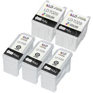 Inkjet Supplies for Epson Printers - Remanufactured Bulk Set of 5 Ink Cartridges 3 Black Epson T028201 (T028) and 2 Color Epson T029201 (T029)
