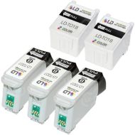 Inkjet Supplies for Epson Printers - Remanufactured Bulk Set of 5 Ink Cartridges 3 Black Epson T017201 (T017) and 2 Color Epson T018201 (T018)