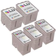 Inkjet Supplies for Epson Printers - Compatible Bulk Set of 5 Ink Cartridges 3 Black Epson T019201 (T019) and 2 Color Epson T020201 (T020)