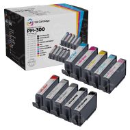 Comp Canon PFI-300 Ink Cartridge Set of 10