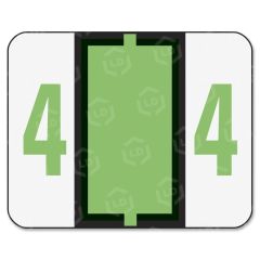 Smead Numeric Number 4 Color Coded Label - 500 per roll