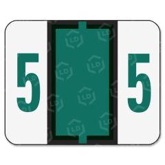 Smead Numeric Number 5 Color Coded Label - 500 per roll