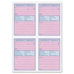 Tops Important Phone Message Book - 400 Sheets - Spiral Bound - 11" x 8.25" - Assorted