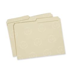Manila File Folder Letter - 8.5" x 11" - 1/2 Tab Cut - 0.75" Expansion - 100 / Pack - Manila