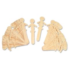 ChenilleKraft People Shaped Wood Craft Sticks - 1 per pack