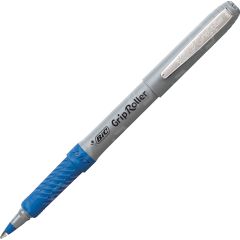 BIC Comfort Grip Rollerball Pen, Blue - 12 Pack