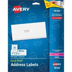Avery Address Labels 1" x 2.62" - 300 per pack