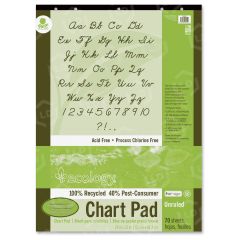 Pacon Ecology Flip Chart Pad - 70 Sheets - 15 lb  - 24" x 32" -  White Paper
