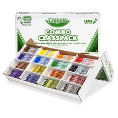 Crayola Large Size Crayons and Washable Marker Classpack - 1 per kit