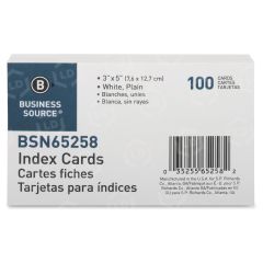 Business Source Plain Index Cards
