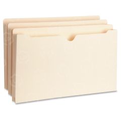 Business Source Flat File Pocket - 50 per box Legal - 8.50" x 14" - 1" Expansion - 11 pt. - Manila