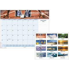 Visual Organizer Panoramic Motivational Desk Pad Calendar