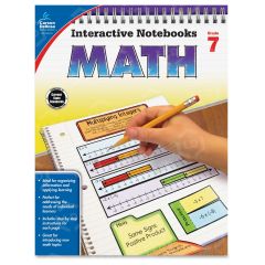 Carson-Dellosa Grade 7 Math Interactive Notebook Interactive Education Printed Book for Mathematics