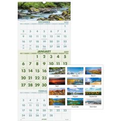 At-A-Glance Scenic 3-Months Per Page Panoramic Wall Calendar
