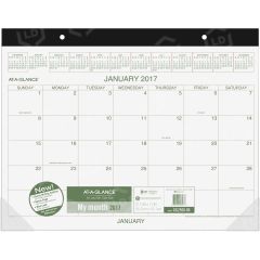 At-A-Glance Recycled 2-Color Desk Pad Calendar