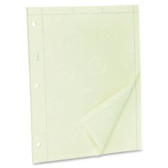 TOPS Green Tint Engineer's Quadrille Pad - 100 Sheets - 15 lb - Letter - 8.50" x 11"