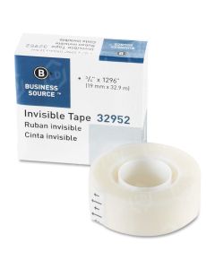 Business Source Invisible Tape - 1 per roll