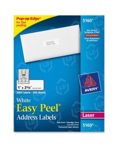 Avery Easy Peel Address Label - 3000 per box