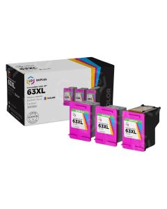 LD InkPods™ Replacements for HP 63XL Tri-Color Ink Cartridge (3-Pack with OEM printhead)