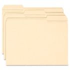 Smead Top Tab File Folder - 100 per box - 8.50" x 11" - 1/3 Tab Cut on Assorted Position - Manila