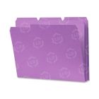 Smead Colored File Folder - 100 per box Letter - 8.50" x 11" - 1/3 Tab Cut on Assorted Position - Lavender