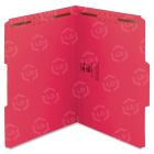 Smead Colored Top-Tab Fastener File Folder - 50 per box Letter - 8.50" x 11" - Red