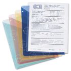 Smead Poly Translucent Slash Jacket - 5 per pack 9.25" x 11.25" - 3 x Holes - Poly - 5 / Pack - Assorted