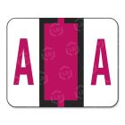 Smead Bar Style Color Coded Alphabetic Label - 1.25" Width x 1" Length - Red - 500 / Roll