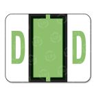 Smead Bar Style Color Coded Alphabetic Label - 1.25" Width x 1" Length - 500 / Roll - Light Green