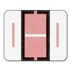 Smead Bar Style Color Coded Alphabetic Label - 500 per roll 1.25" Width x 1" Length - Pink