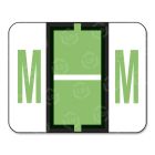 Smead Bar Style Color Coded Alphabetic Label - 1.25" Width x 1" Length - 500/Roll - Light Green