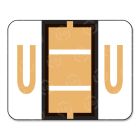 Smead Bar Style Color Coded Alphabetic Label - 1.25" Width x 1" Length - 500/Roll - Light Orange