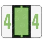 Smead Numeric Number 4 Color Coded Label - 500 per roll