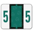 Smead Numeric Number 5 Color Coded Label - 500 per roll