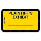 Tabbies Tabbies Plaintiff's Exhibit Legal File Labels - 252 per pack - Yellow