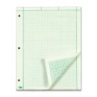 Tops Engineering Computation Pad - 100 Sheet - 15.00 lb - Letter - 8.50" x 11"- Green Paper