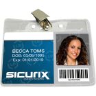 Baumgartens Horizontal Badge Holder with Clip - 50 per pack