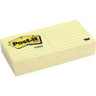 Post-it Ruled Adhesive Note - 6 per pack - Canary Yellow