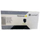 Lexmark OEM 71C0H40 High Yield Yellow Toner Cartridge