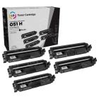 5 pack Compatible Canon 051H HY Black Toner Cartridge, 2169C001