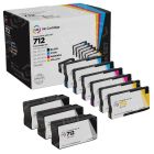 Set of 9 Remanufactured HP 712 Inkjet Cartridge: 3 Black and 2 each of Cyan, Magenta, Yellow